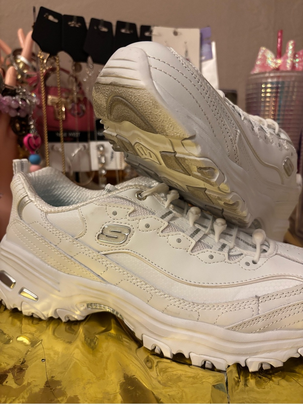 Skechers Women's White Chunky Athletic Sneakers 🆕